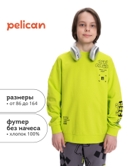 BFN3369/1 Толстовка для мальчиков Кислотный(63) Pelican