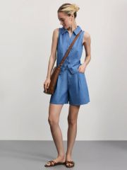 ZR2506092309-102 шорты джинсовые женские голубой индиго ZARINA