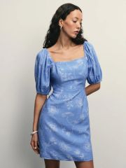 ZR2505022918-250 платье женское голубой графика крупная ZARINA