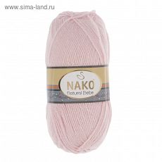 3710846 Пряжа "Natural Bebe" 10% бамбук, 14% хлопок, 76% акрил 225м/100г (10065 св. розовый)