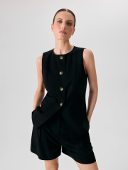 10200400074 Жилет жен. Cassatt_vest черный CONCEPT CLUB Women
