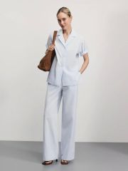ZR2506012106-252 брюки женские голубой абстракция ZARINA