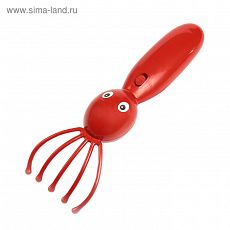 2672152 Электромассажер LuazON LMZ-035 расческа, от 2*АА (не в комплекте), красная