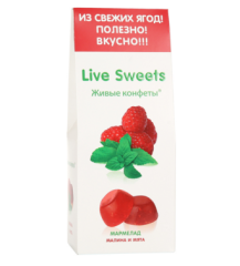 ЖИВЫЕ КОНФЕТЫ МАЛИНА И МЯТА 170 г
