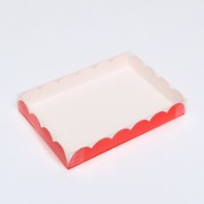 ЦЕНА ЗА 5 ШТ! 9569178 Коробка для печенья, красный, 22×15×3 см