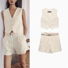 Костюм для отдыха под Zara в мелкую полоску