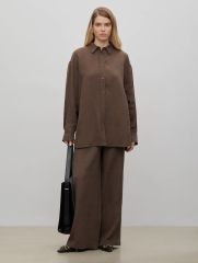 Рубашка однотонная, B3013/tiramisu