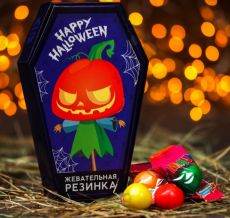 ЦЕНА ЗА 6 ШТ! Жевательная резинка Happy Halloween: со вкусом тутти-фрутти, 47 г. 5276578