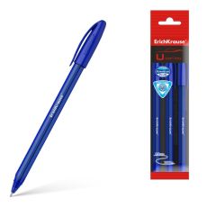9521493 Набор ручек шариковых ErichKrause U-108 Original Stick, 3 штуки, игольчатый узел 1.0 мм, цвет чернил синий, супермягкое письмо, корпус тонированный синий
