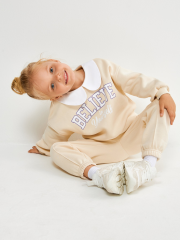 20230460017 Брюки детские для девочек Prinston_pn бежевый ACOOLA Kids