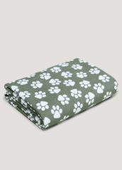Green Paw Print Pet Towel (130cm x 150cm)