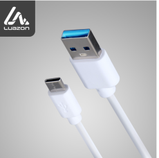 Кабель LuazON, Type-C - USB, 1 А, 1 м, белый 1928843