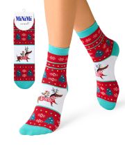 MINI INVERNO 3300-7 (кот, заяц, такса) Minimi Носки Rosso (Красный)