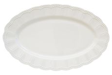 Блюдо, 36х23 см, фарфор P, белое, овальное, волнистый край, Elite White, 62151