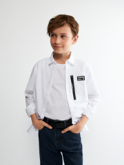20140280161 Сорочка верхняя детская для мальчиков Tardi белый ACOOLA Kids
