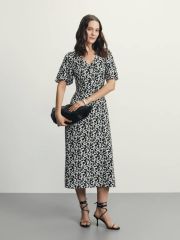 ZR2505012917-229 платье женское черный цветы мелкие ZARINA