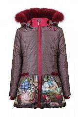 Куртка КР-1048/1-60 Тедди принт ми-мишки, 100%полиэстер.холлофайбер.подклад.100%полиэстер