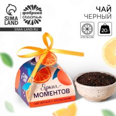 Чай подарочный «Тёплых мгновений», вкус: апельсин, 20 г