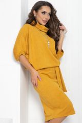 П11883 LT Collection Платье горчичный