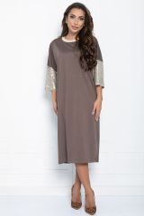 П11147 Платье LADY TAIGA Коричневое
