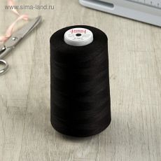 1844932 Нитки 50/2, №140, 5000 м, цвет чёрный №1325