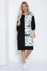 П12422-44 LT Collection Платье чёрно-белый