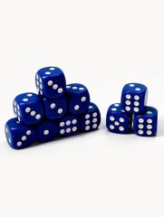 Кубики игральные, 1.6×1.6 см, набор 50 шт., синие