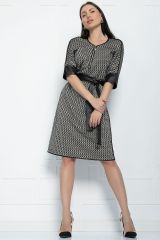П11301 Платье LADY TAIGA Черно-бежевое