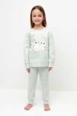 CROCKID Пижама К 1581 зеленая пастель, мини клевер