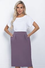 П11311 LT Collection Платье бело-розовый