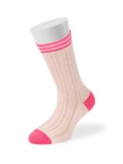 Omsa Носки OMSA kids Calzino 21C00 ажур - цветная пятка и мысок Rosa (Розовый)