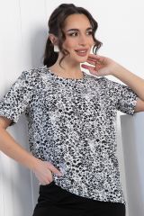 511216 LT Collection Блуза чёрно-белый