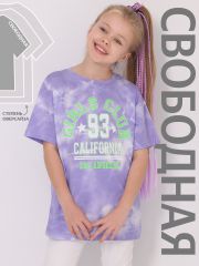 461808 Апрель Футболка тай-дай на сиреневом / Клуб девчонок