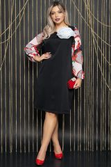 П12121 LT Collection Платье чёрно-белый