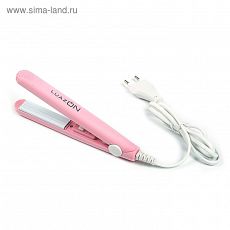 2554131 Щипцы-гофре мини LuazON LW-26, 25 Вт, керамическое покрытие, белые пластины, розовый