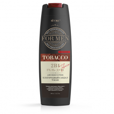030767   Витэкс For Men. Гель-душ 2-в-1 TOBACCO с феромонами для волос и тела БЛАГОРОДНЫЙ САНДАЛ и ТАБАК, 400 мл