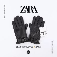 Мужские кожаные перчатки ZARA
