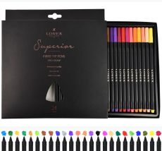 Фломастеры 24цв.LOREX PRO-DRAW SUPERIOR круглый корпус, картонная упаковка