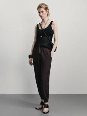 ZR2505022105-27 брюки женские тёмно-коричневый ZARINA