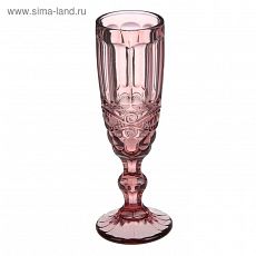 1916895 Бокал для шампанского «Ла-Манш», 160 мл, 7х20 см, цвет розовый