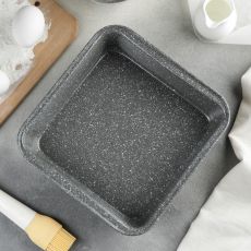 6073243 Противень для выпечки, 22×23×5 см, антипригарное покрытие, цвет серый
