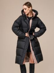 83082z черный Пуховик женский HOOPS