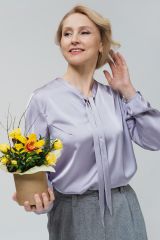 512626 Braslava Блузка серо-сиреневый