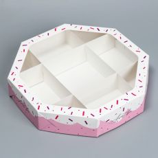 ЦЕНА ЗА 5 ШТ! 9132667 Коробка кондитерская, упаковка, «Sweet box», 29 х 29 х 5 см