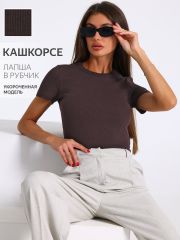 543878 Апрель Футболка темно-коричневый