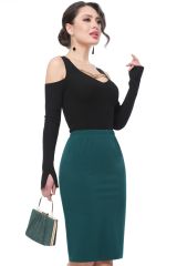 362958 DStrend Юбка Изумрудно-зелёный