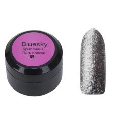 Bluesky Гель-краска для ногтей / Brilliant 05BR, темно-серебристый, 8 мл