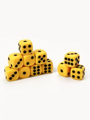 Кубики игральные, 1.4×1.4 см, набор 50 шт., жёлтые
