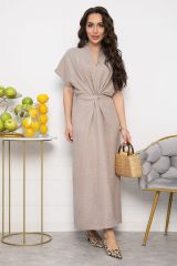 П13623-30М Платье LADY TAIGA Серо-коричневое