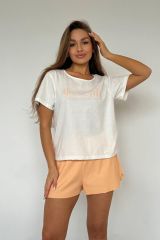 488126 Lika Dress Пижама Оранжевый/Молочный